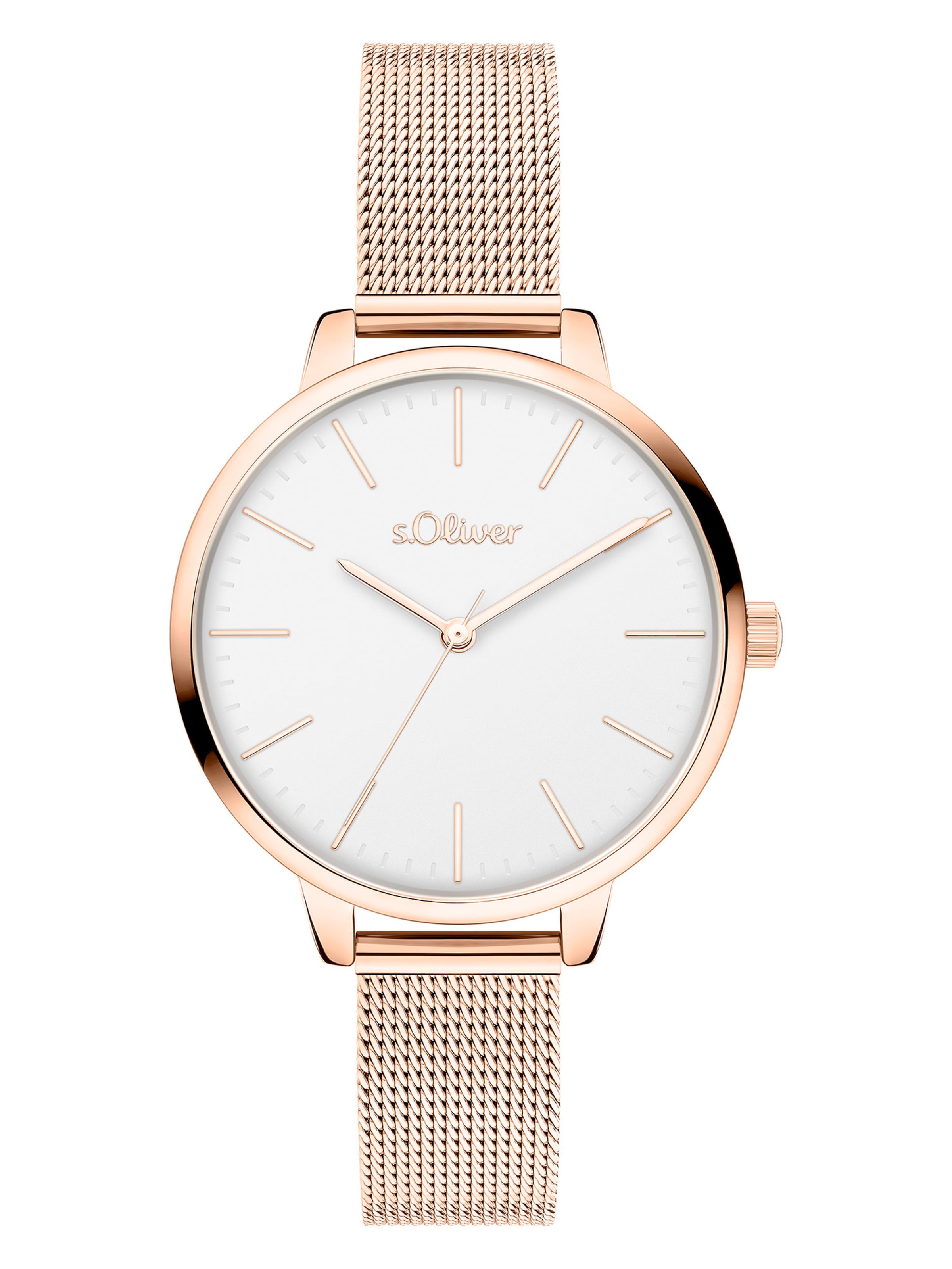 s.Oliver Analoguhr in Gold: Vorderseite