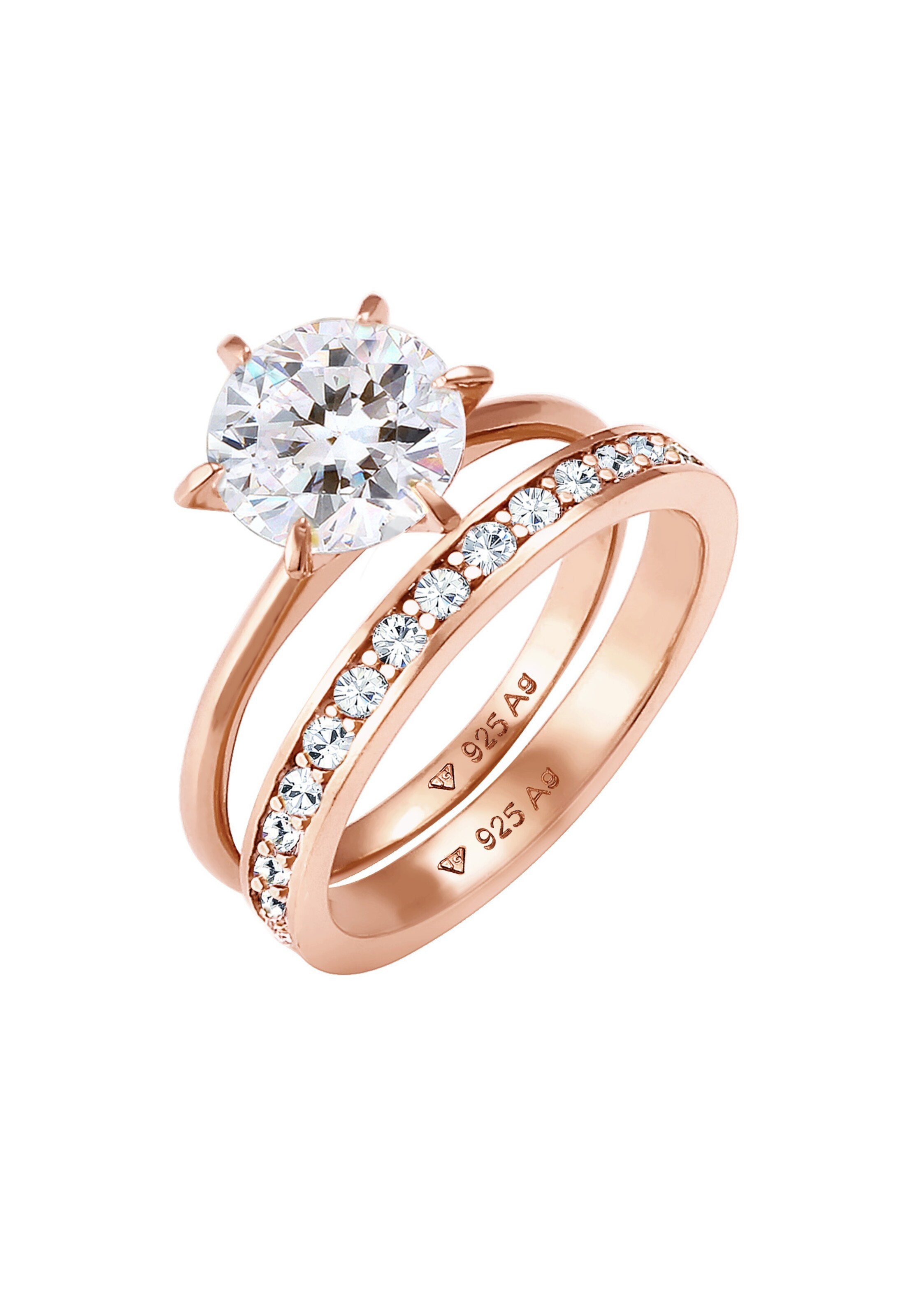 ELLI Ring Set in Gold: Vorderseite