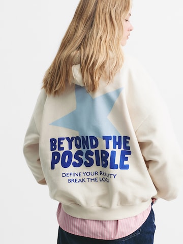 Pull&Bear Sweatshirt 'PACIFIC' in Beige: front