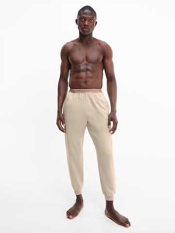 Calvin Klein Underwear سروال البيجاما بلون بيج