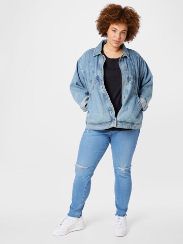 Levi's® Plus Skinny Džíny '721 PL Hi Rise Skinny' – modrá