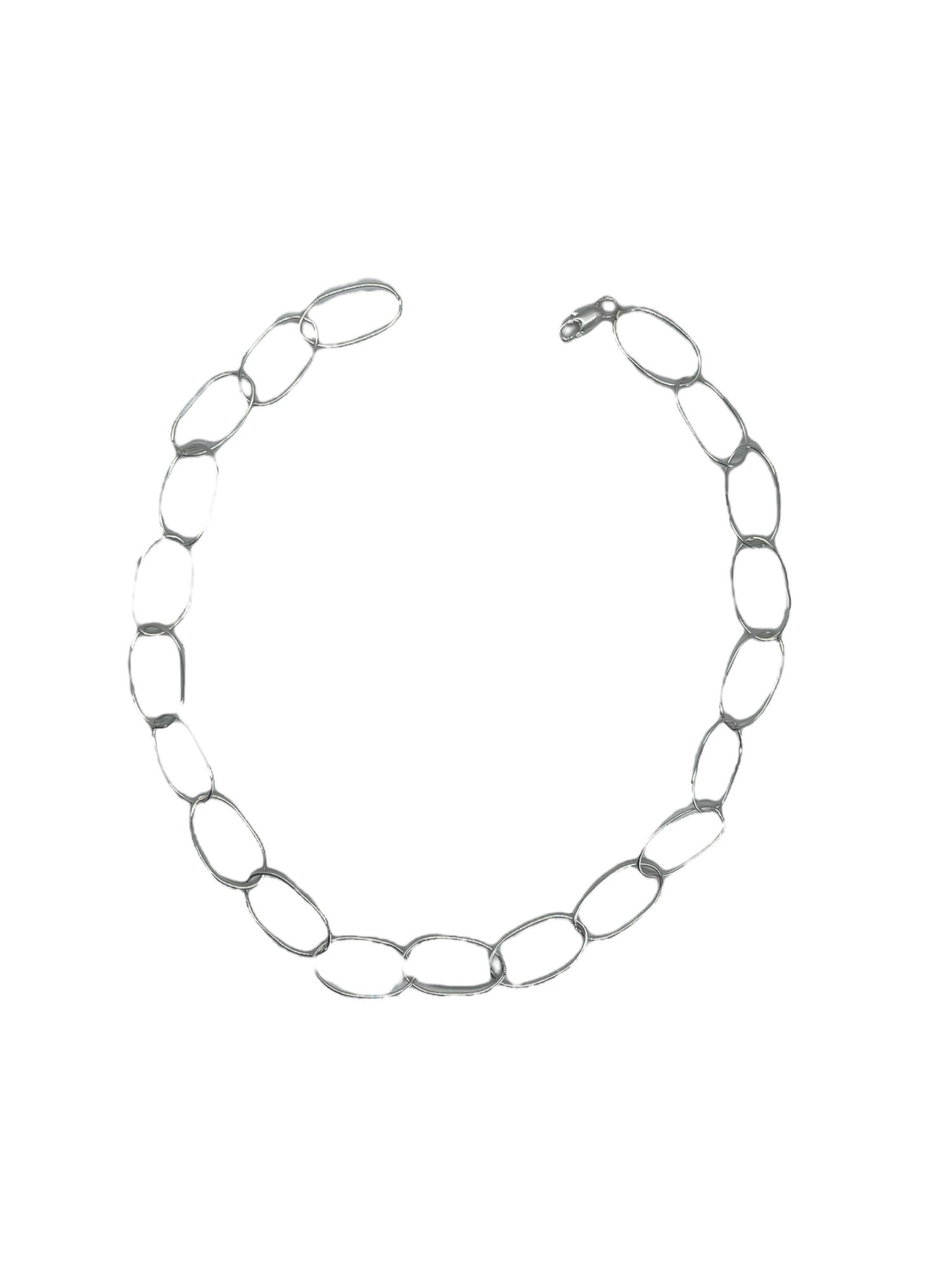 Plata Única Necklace 'Thousand chain choker. 100% 925 sterling silver.' in Silver: front