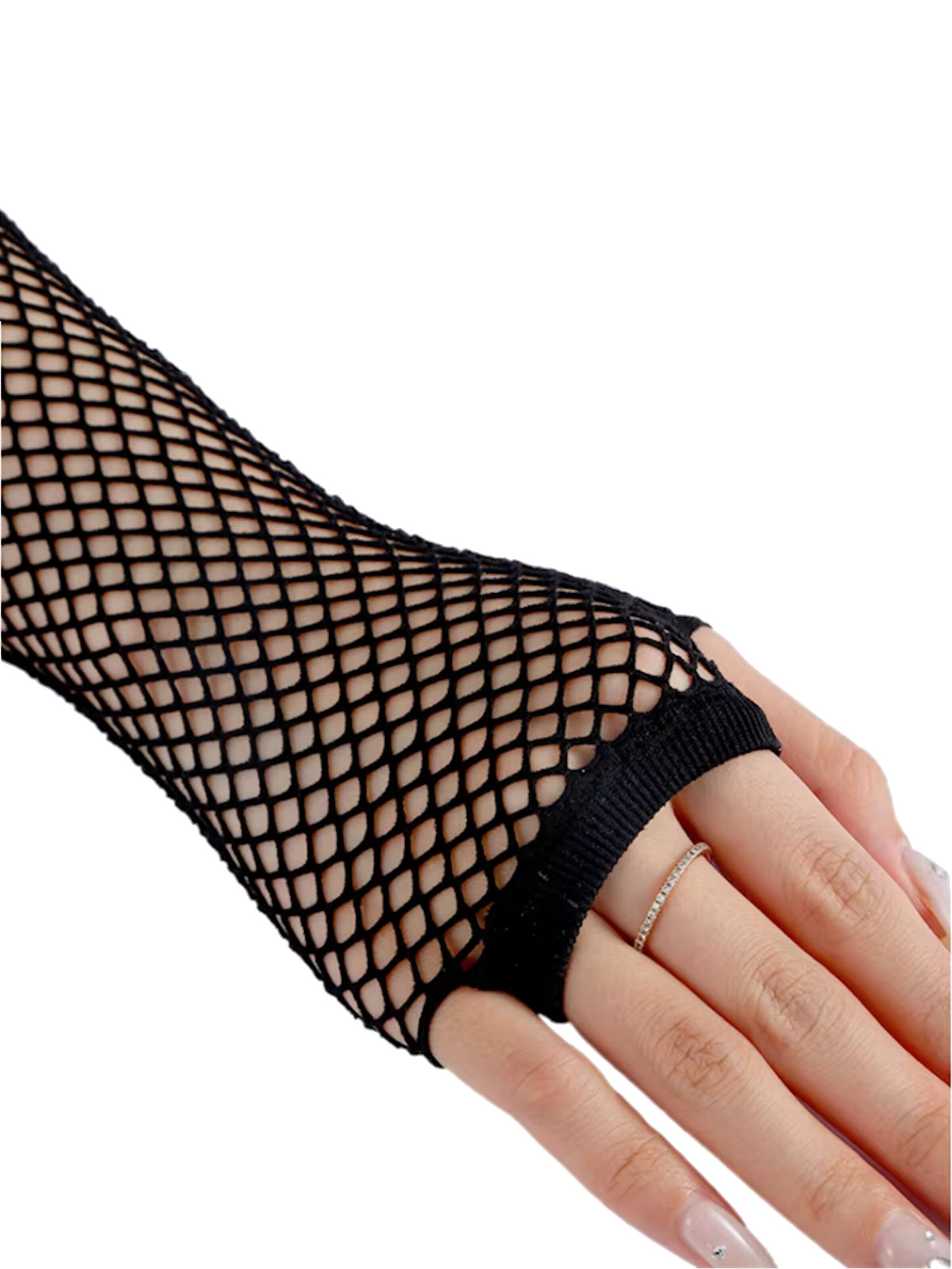 Dirndline Kurzfingerhandschuhe‌‌‌ in Schwarz