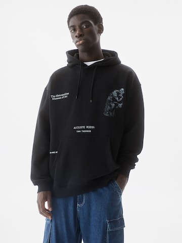 Pull&Bear Sweatshirt i svart: framsida