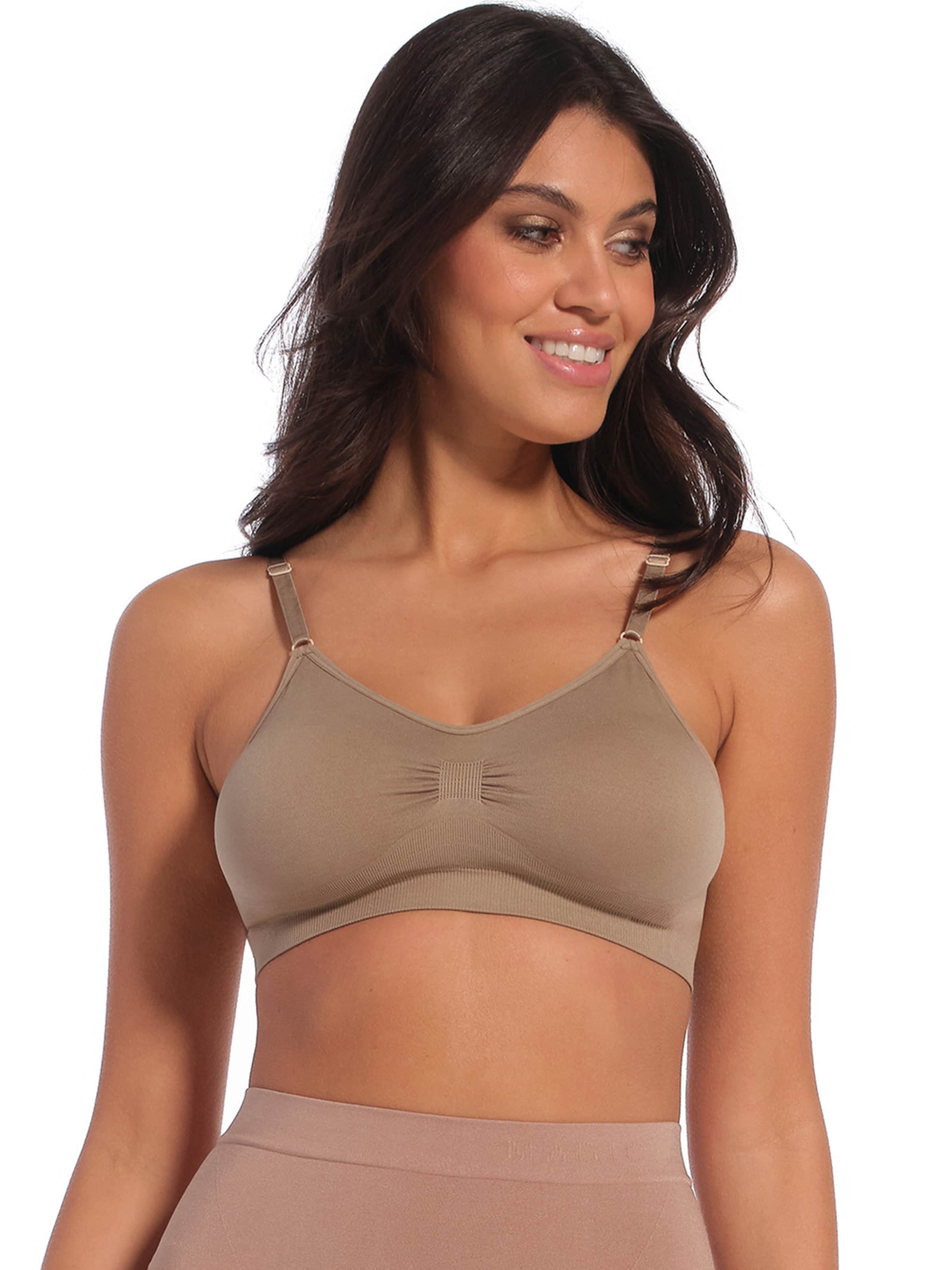 MAGIC Bodyfashion Korzetová Podprsenka – hnědá: přední strana