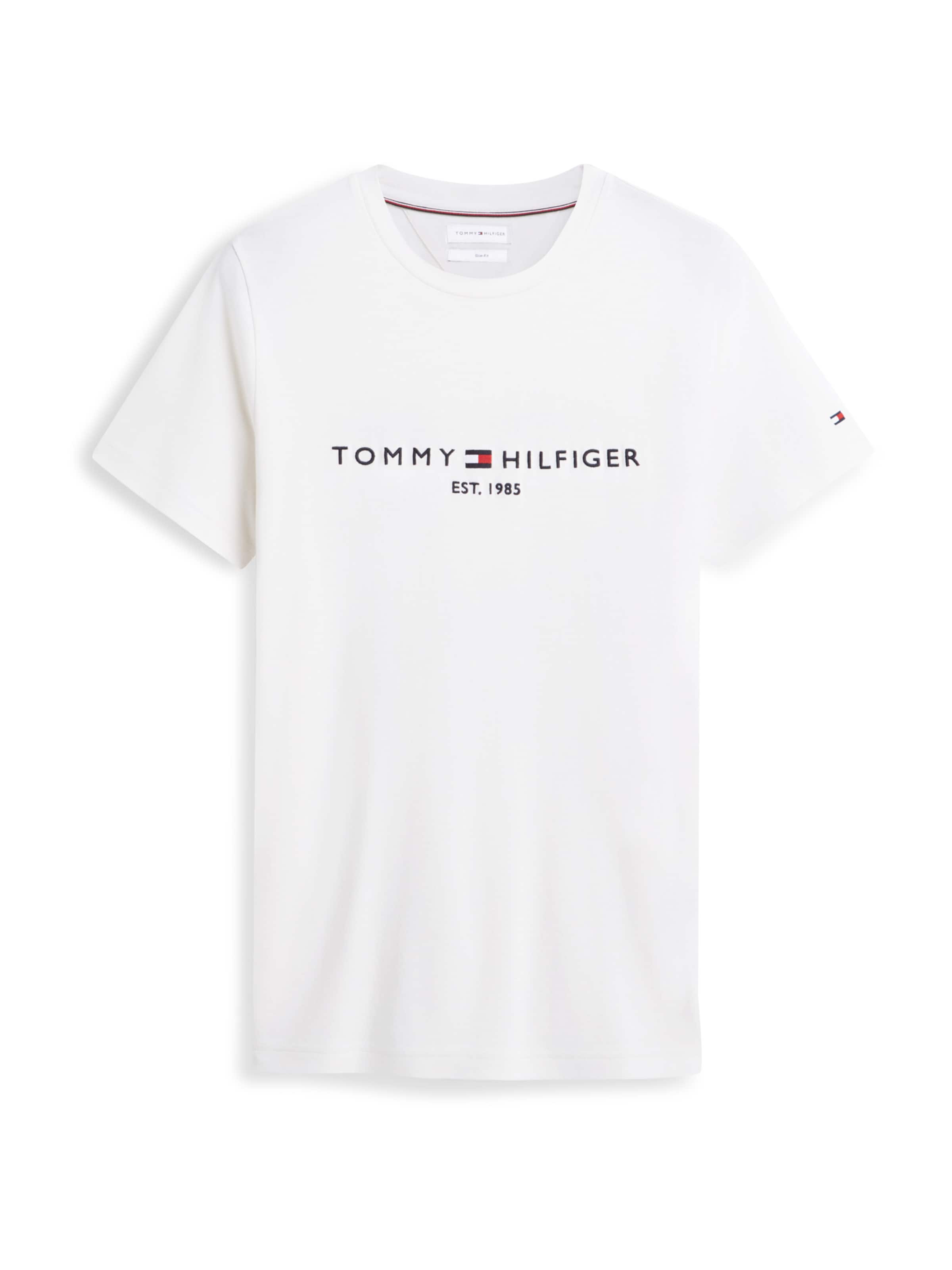 TOMMY HILFIGER Средняя посадка Футболка в Белый: спереди