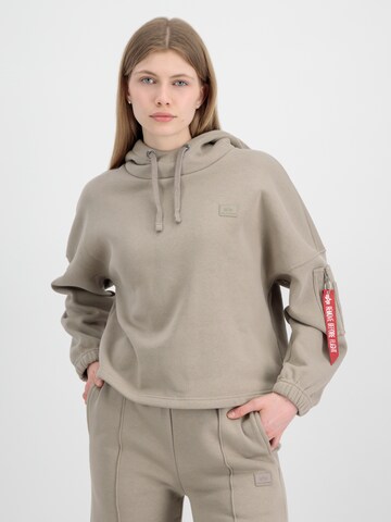 Sweat-shirt ALPHA INDUSTRIES en beige : devant