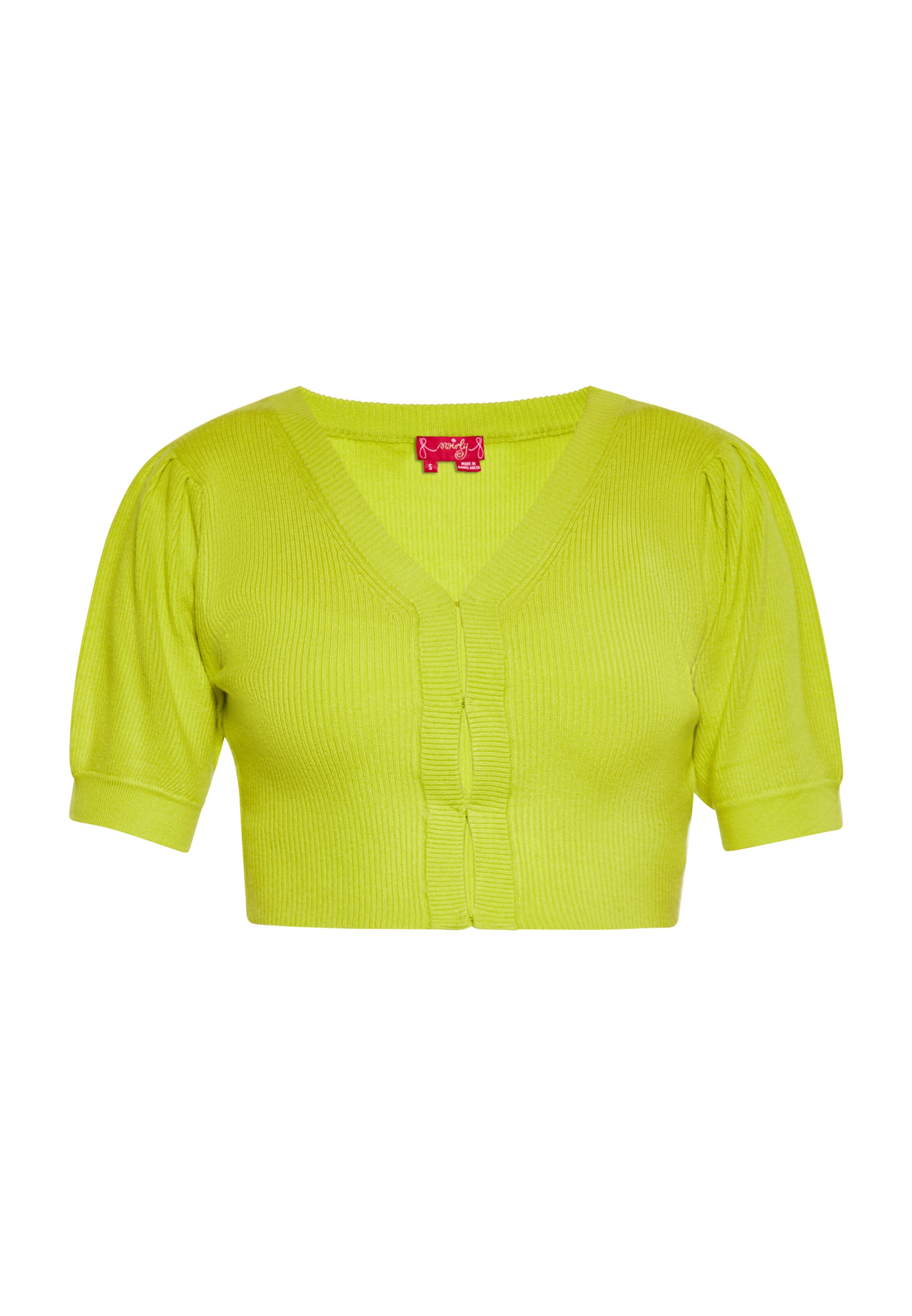 swirly Knit cardigan in Green: front