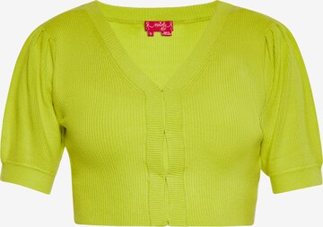 Cardigan swirly en vert : devant