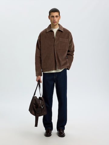 Veste mi-saison 'SLMotto Kris' SELECTED en marron