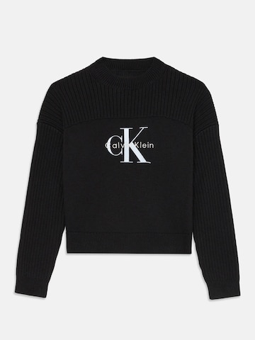 Calvin Klein Pullover 'MONOLOGO CN' in Schwarz: Vorderseite