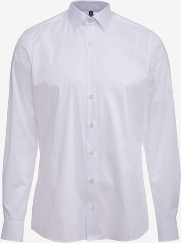 OLYMP Slim fit Business shirt 'Level 5 Uni TN' in White: front