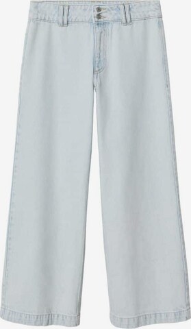 MANGO Wide leg Jeans in Blauw: voorkant