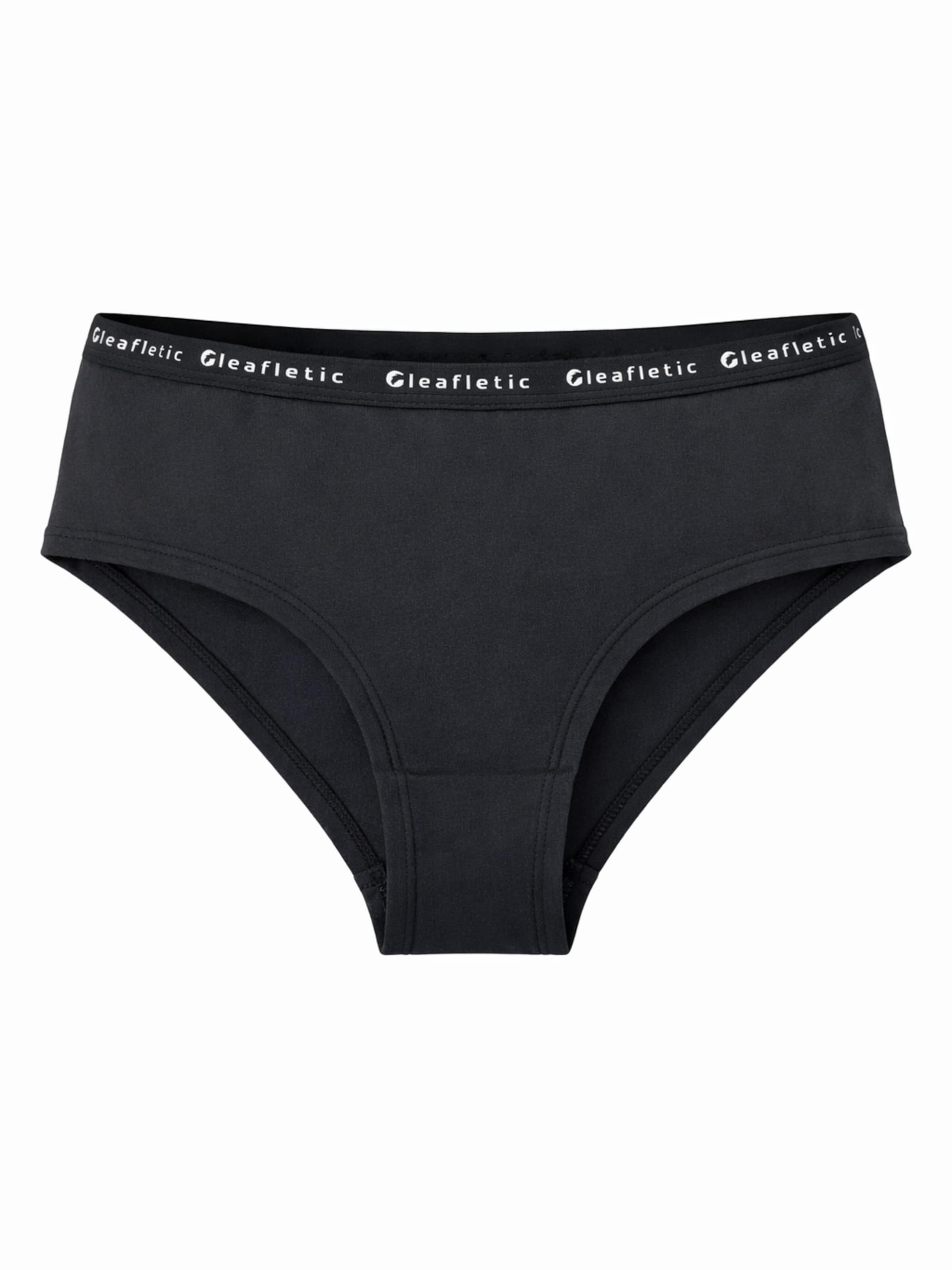 LEAFLETIC Panty in Black: front