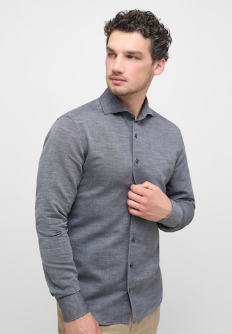 ETERNA Slim fit Button Up Shirt in Grey: front