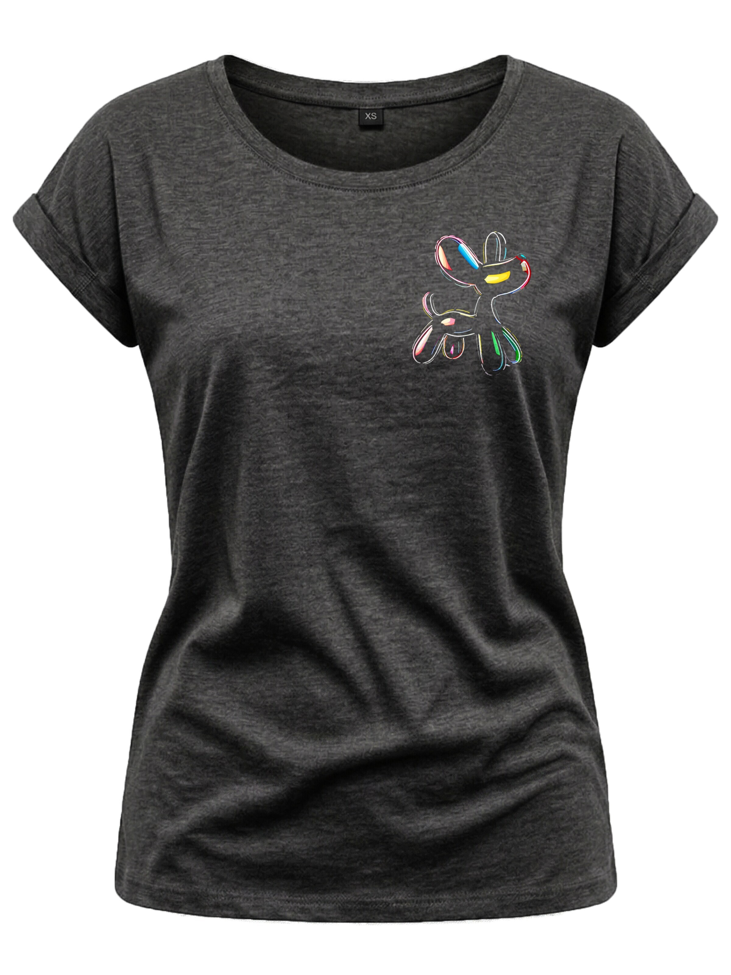 MAKAYA Shirt 'Dog Ballon' in Grey: front
