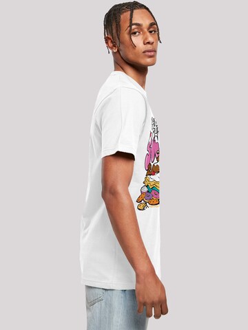 T-Shirt 'Life Is Sweet' F4NT4STIC en blanc