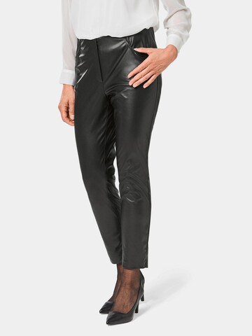 Goldner Slimfit Broek in Zwart: voorkant