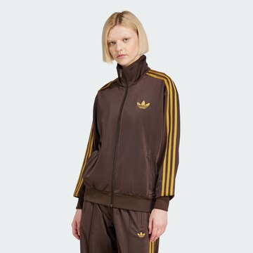 ADIDAS ORIGINALS Sweatjacke 'Adicolor Classic Firebird' in Braun: Vorderseite