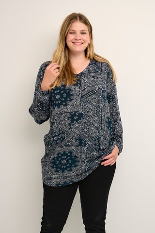 KAFFE CURVE Tunic 'Clise' in Blue: front