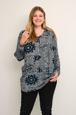 KAFFE CURVE Tunic 'Clise' in Blue: front