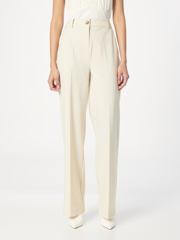 Wide leg Pantaloni con piega frontale 'Anker' di modström in beige: frontale