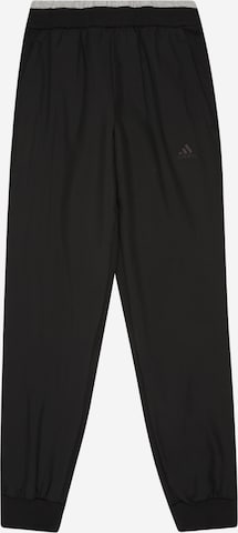 ADIDAS SPORTSWEAR Tapered Workout Pants 'All Szn Fleece' in Black: front