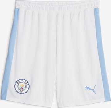 PUMA Regular Workout Pants 'Manchester City' in White: front