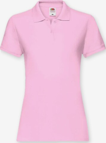 Maglietta 'Womens premium short sleeve polo' di FRUIT OF THE LOOM in rosa: frontale