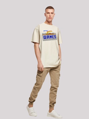 T-Shirt 'California Games Plate' F4NT4STIC en beige