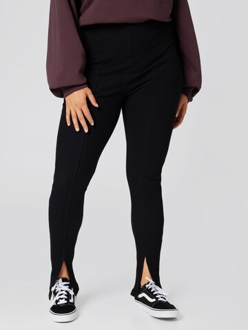 A LOT LESS Skinny Leggings 'Indira' in Zwart: voorkant