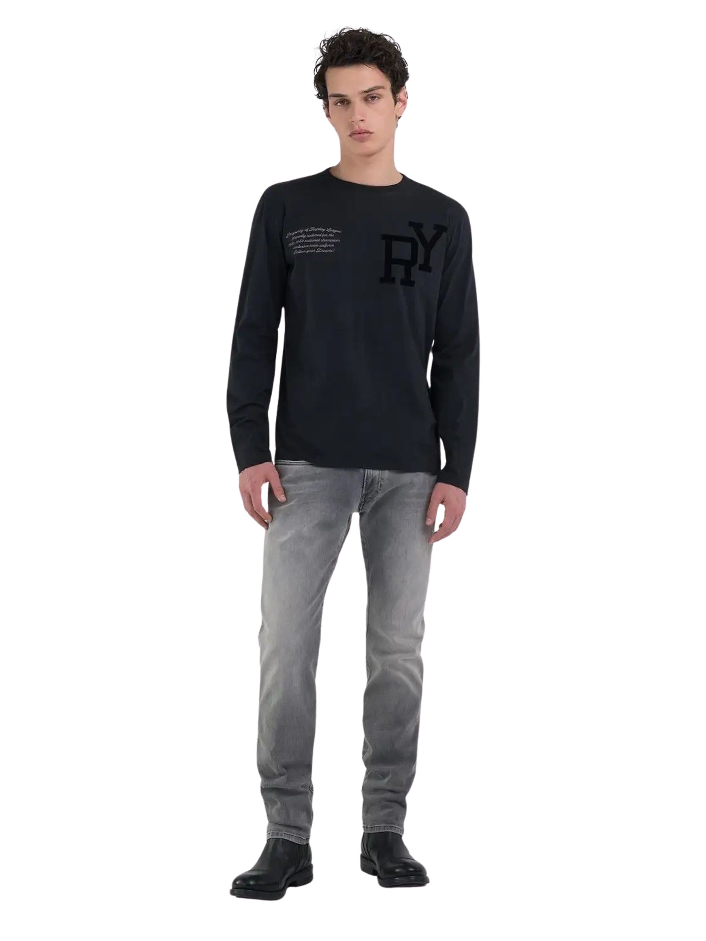 REPLAY Shirt in Schwarz