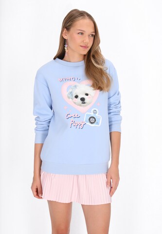 MYMO Sweatshirt 'Pop' in Blue: front
