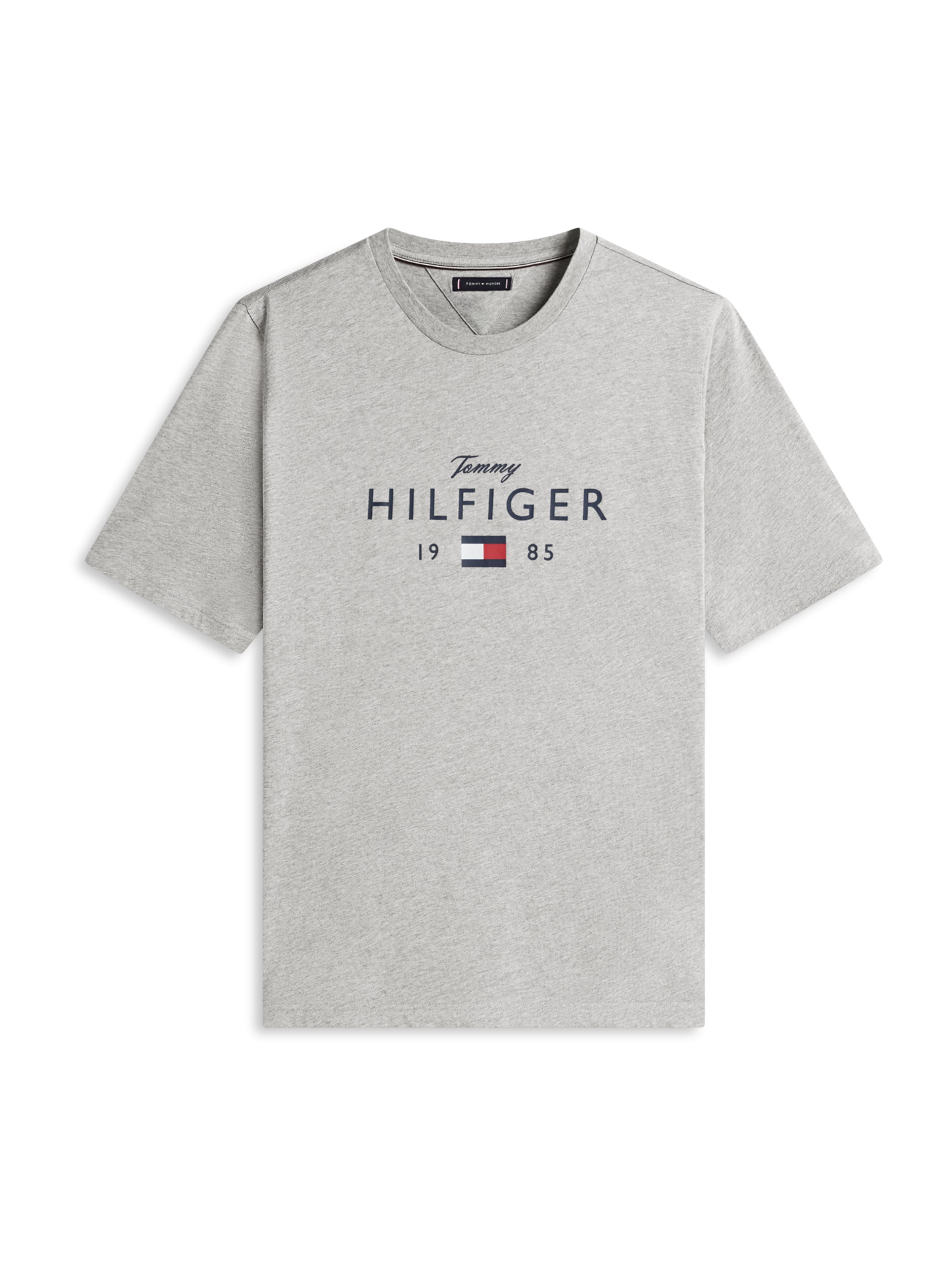 Tommy Hilfiger Big & Tall Μπλουζάκι 'BRAND LOVE' σε γκρι: μπροστά