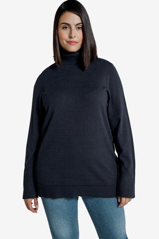 Pull-over Ulla Popken en bleu : devant