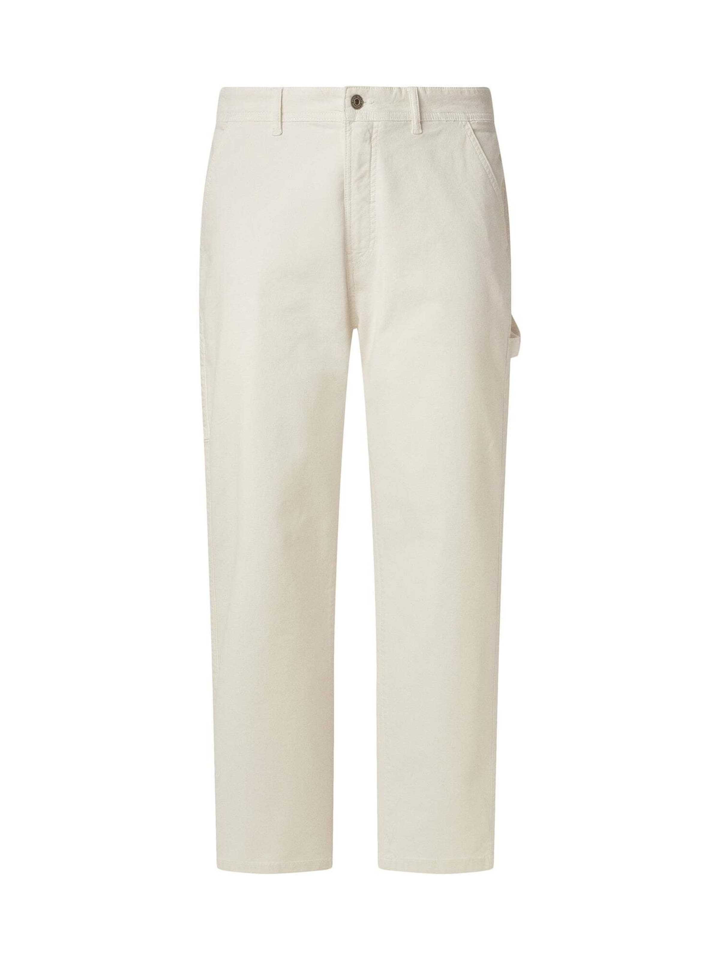 Pepe Jeans Loosefit Chinohose in Weiß: Vorderseite