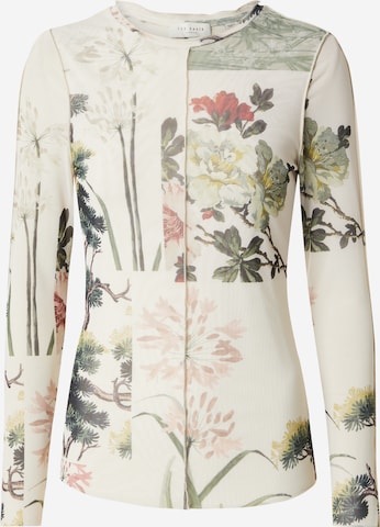 Ted Baker - Camisa 'Lareana' em bege: frente