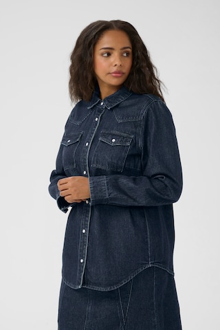 KAFFE CURVE Blouse 'Elisa' in Blue: front