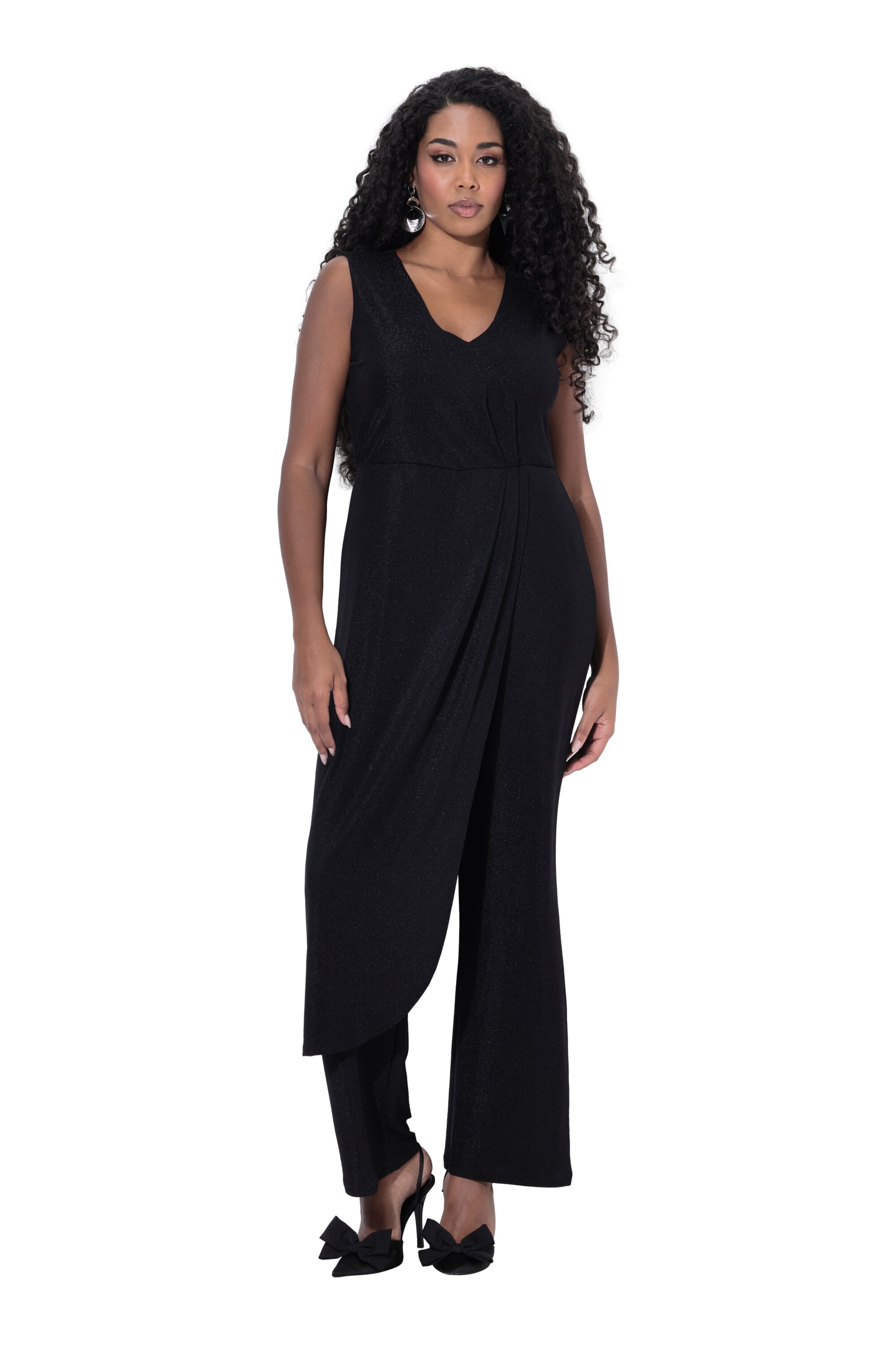 Ulla Popken Jumpsuit in Black: front