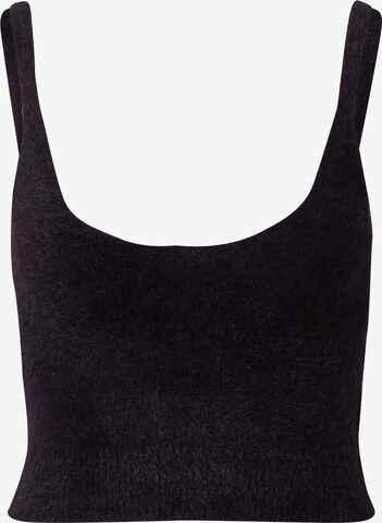Cotton On Knitted Top 'SUPER LUXE FLUFFY CAMI' in Black: front