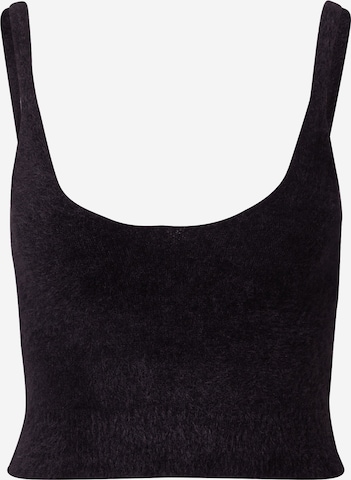 Cotton On Knitted top 'SUPER LUXE FLUFFY CAMI' in Black: front