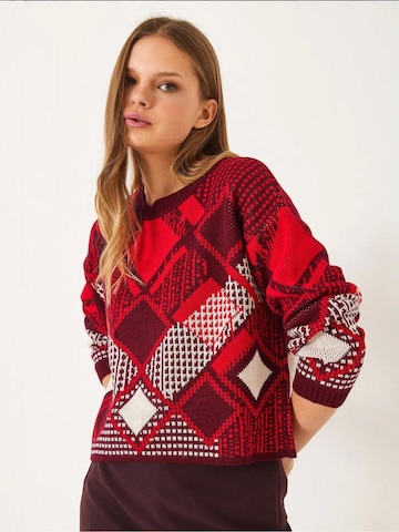 Bianco Lucci Kampsun 'Pullover', värv punane