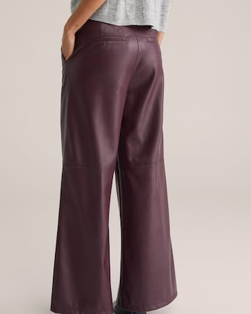 Wide Leg Pantalon WE Fashion en rouge