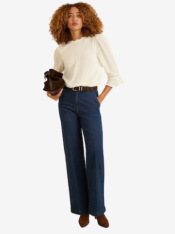 love & roses Μπλούζα σε λευκό: μπροστά