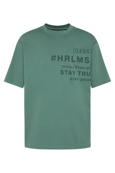 Harlem Soul Shirt 'RO-CKY' in grün, Produktansicht