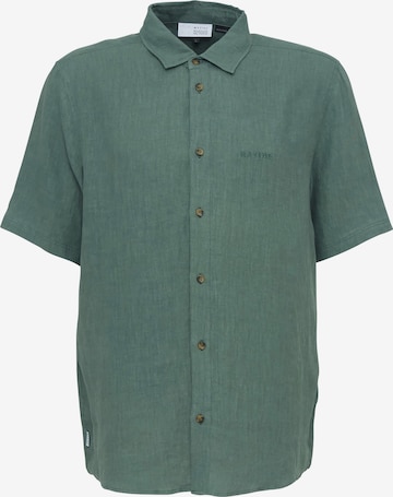 mazine Regular Fit Hemd ' Leland Linen Shirt ' in Grün: predná strana