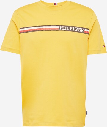 T-Shirt TOMMY HILFIGER en jaune : devant