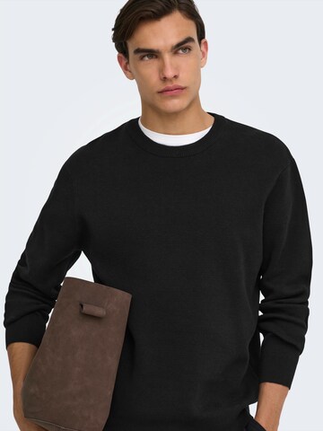 Only & Sons Sweater 'ONSTING' in Black