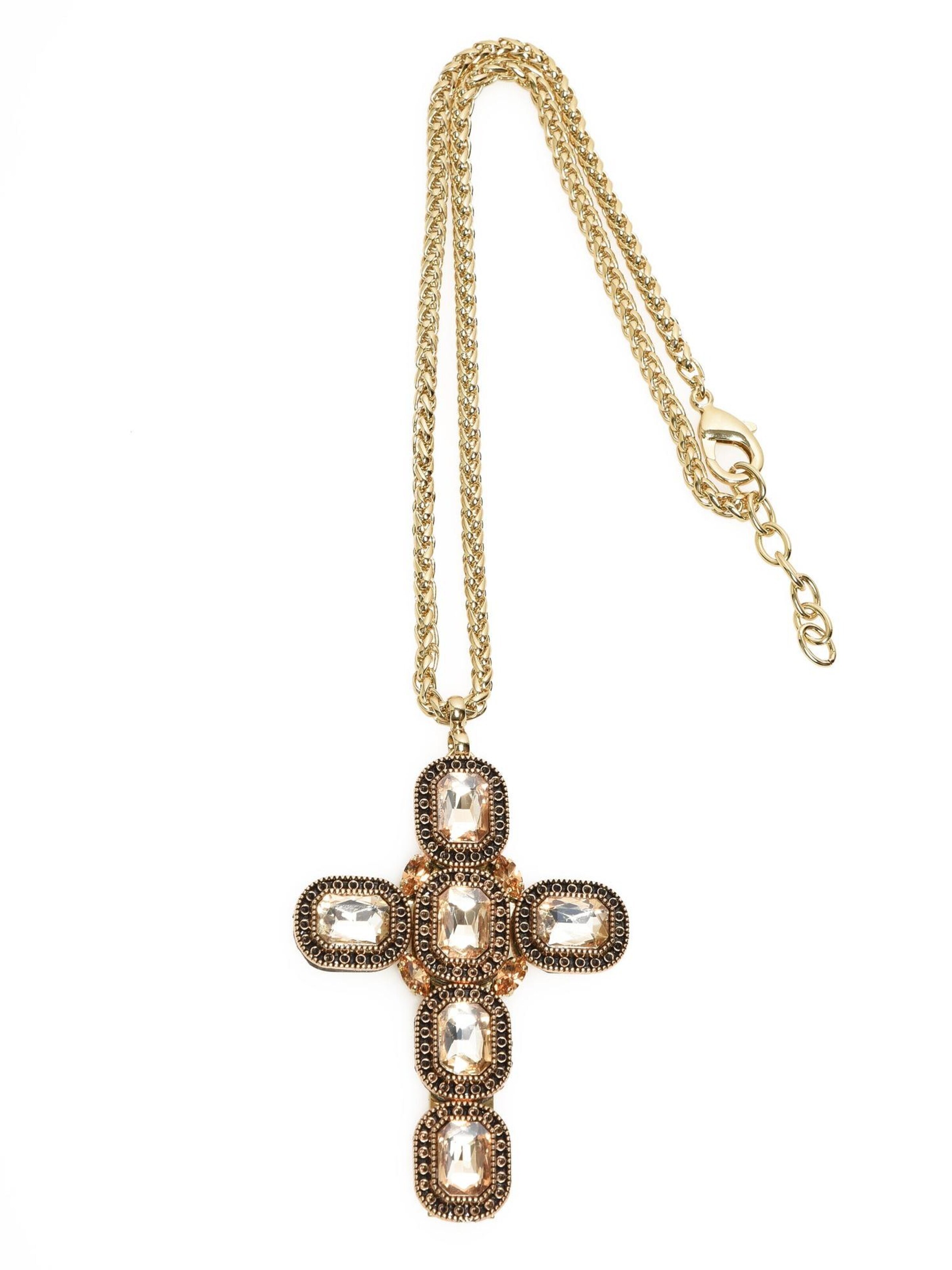 Addicted2 Kæde 'Artemide collana croce placcata oro con cristalli dorati' i guld: forside