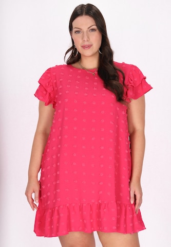 faina Jurk in Roze: voorkant